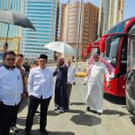 Gusmen saat mengecek kesiapan hotel, bus dan dapur katering jemaah Haji di Makkah Pada 07/05/24