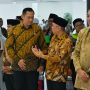 Menteri Perhubungan Dudy Purwagandhi saat berbincang bersama Menteri Koordinator Bidang Infrastruktur dan Pembangunan Kewilayahan Agus Harimurti Yudhoyono usai peresmian Terminal Khusus Haji dan Umrah